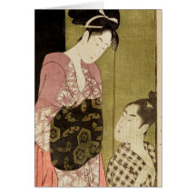 A Man Painting a Woman Card
