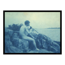 A Man Playing His Pipe 1888 posters by lc_vintagephotos A Man Playing His Pipe 1888 posters