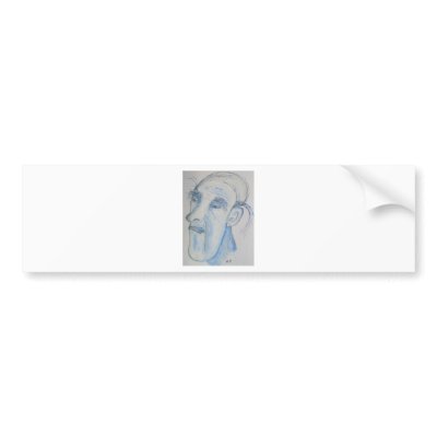 A Man With A Lot On His Mind Bumper Sticker by HoraceCornflake