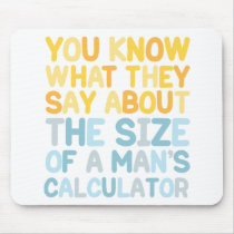 A Man's Calculator Mousepad by physicstshirts A Man's Calculator Mousepad