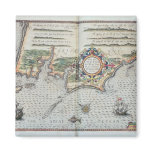 A Map of the coastline of Brittany, 1588 Refrigerator Magnets