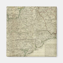 A map of the Kingdom of Ireland Southern section Refrigerator Magnet