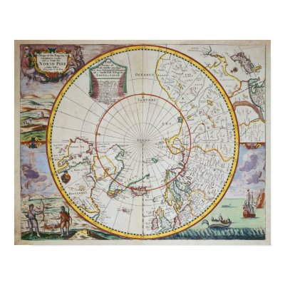 A Map of the North Pole Poster by bridgemanart