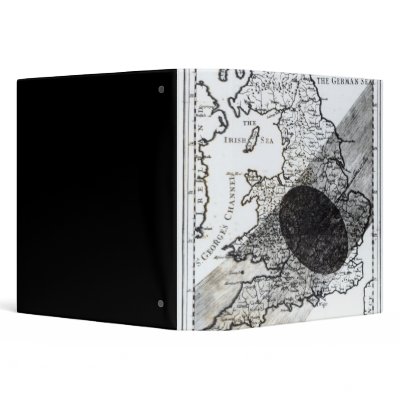 A Map Showing the Passage of  Shadow of the Moon 3 Ring Binders by bridgemanart
