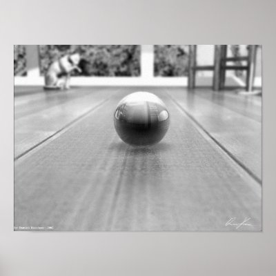 A Marble's World - Black And White Print by CrystalBlue3d