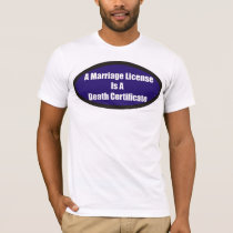 A marriage certificate is a death certificate t-shirts