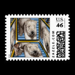 "A Matter of Perspective" Wheaten Terrier Stamp stamps