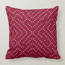 A Maze in Dice - Red Throw Pillow