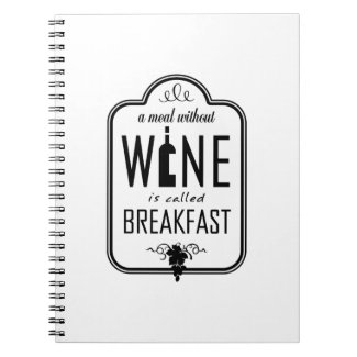 A Meal Without Wine is Called Breakfast Spiral Notebooks
