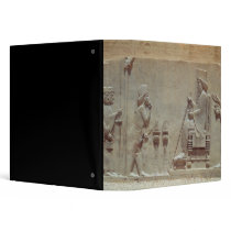 A Median officer paying homage to King Darius 3 Ring Binders