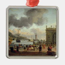 A Mediterranean Harbour Scene Christmas Tree Ornament