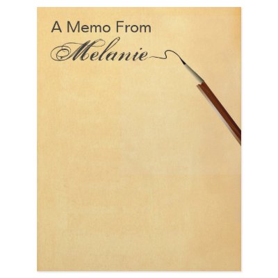 A Memo From... With Pencil Stationery Letterhead Design by mvdesigns
