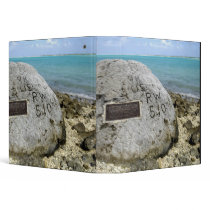 A memorial to prisoners of war on Wake Island 3 Ring Binder