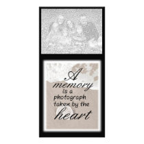 A Memory is a Photogaph Taken by the Heart Custom Photo Card