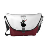 A Meow Massages the Heart Courier Bags