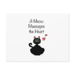 A Meow Massages the Heart Postcard