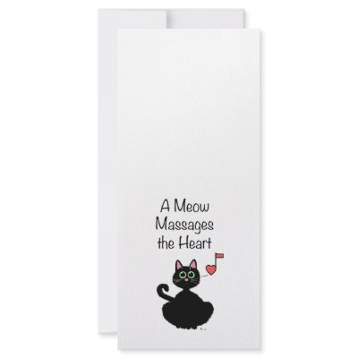 A Meow Massages the Heart Personalized Rack Card by cat_breeds_info