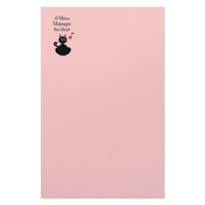 A Meow Massages the Heart Custom Stationery by cat_breeds_info