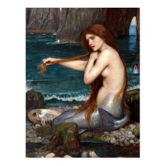 A Mermaid, Waterhouse Post Card