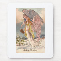 A Merry Christmas Angels Mouse Pad