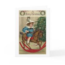 A Merry Christmas Child and Rocking Horse cards by vintagegiftmall A Merry Christmas Child and Rocking Horse cards