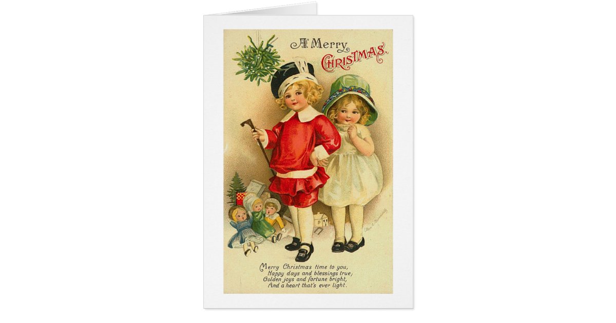 A Merry Christmas Children Card | Zazzle
