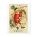 A Merry Christmas Children Card postcards by vintagegiftmall A Merry Christmas Children Card postcards