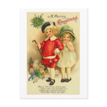 A Merry Christmas Children Card postcards