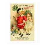 A Merry Christmas Children Card Postcard