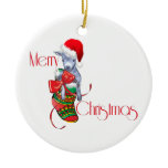 A Merry Christmas Goat Baby in Stocking Ornament ornaments