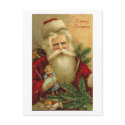 A Merry Christmas Santa and Doll Card postcards by vintagegiftmall A Merry Christmas Santa and Doll Card postcards
