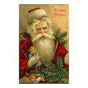 A Merry Christmas Santa and Doll Card posters by vintagegiftmall A Merry Christmas Santa and Doll Card posters