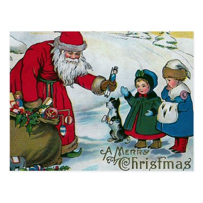 'A Merry Christmas' Vintage Postcards