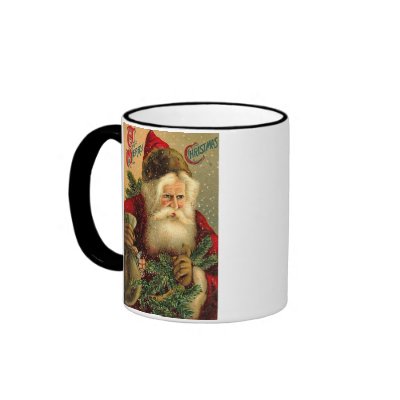 A Merry Christmas Vintage Santa Coffee Mugs by vintagegiftmall