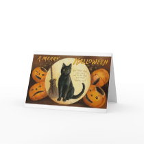 A Merry Halloween Cat Card