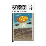 A Merry Halloween Postage Stamp