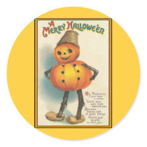 A MERRY HALLOWEEN ROUND STICKER
