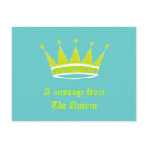 A message from The Queeen postcards by trish1968 A message from The Queeen postcards
