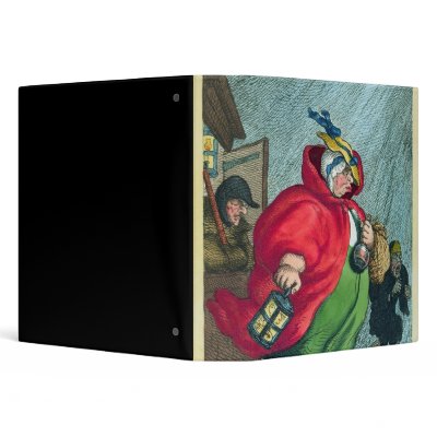 A midwife going to a labour, 1811 3 ring binder by bridgemanart