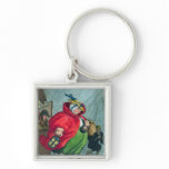A midwife going to a labour, 1811 key chain