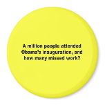 A million people attended Obama's inauguration