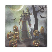 A misty walk at Halloween. Magnets