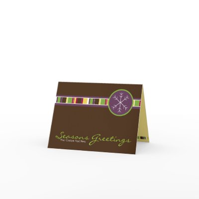 A Modern Plum & Chocolate Christmas Card by traci_designs