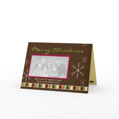 A Modern Plum & Chocolate Photo Christmas Card by traci_designs