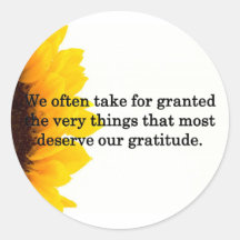 A Moment for Thanks Round Sticker