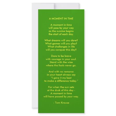 A Moment In Time Rack Card Template by justmetrk