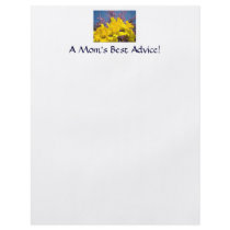 A Mom's Best Advice! stationery Daffodil Flowers Flyers