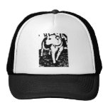 A monochromatic mixed breed Pitbull puppy dog Trucker Hat