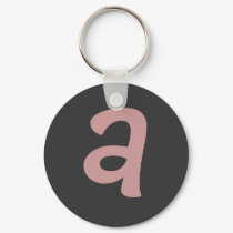 "A" monogram key chain keychains