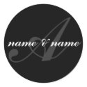"a" monogram label stickers by rubymonkey "a" monogram label stickers